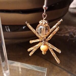BEADED SPIDER EARRING